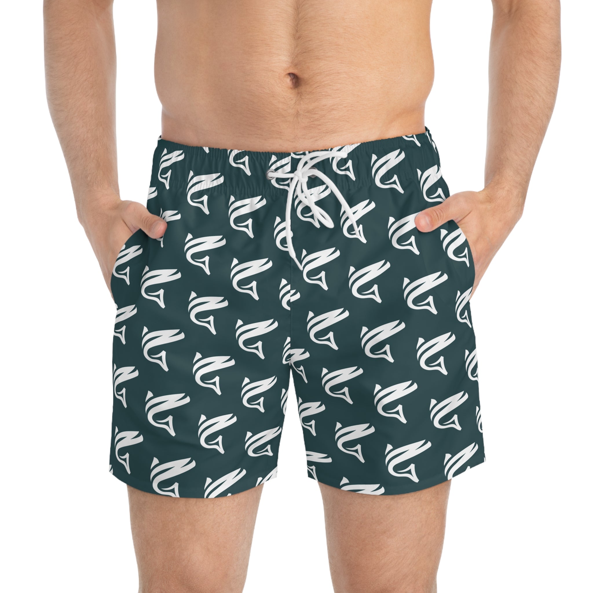 Kuda Pattern Swim Trunks