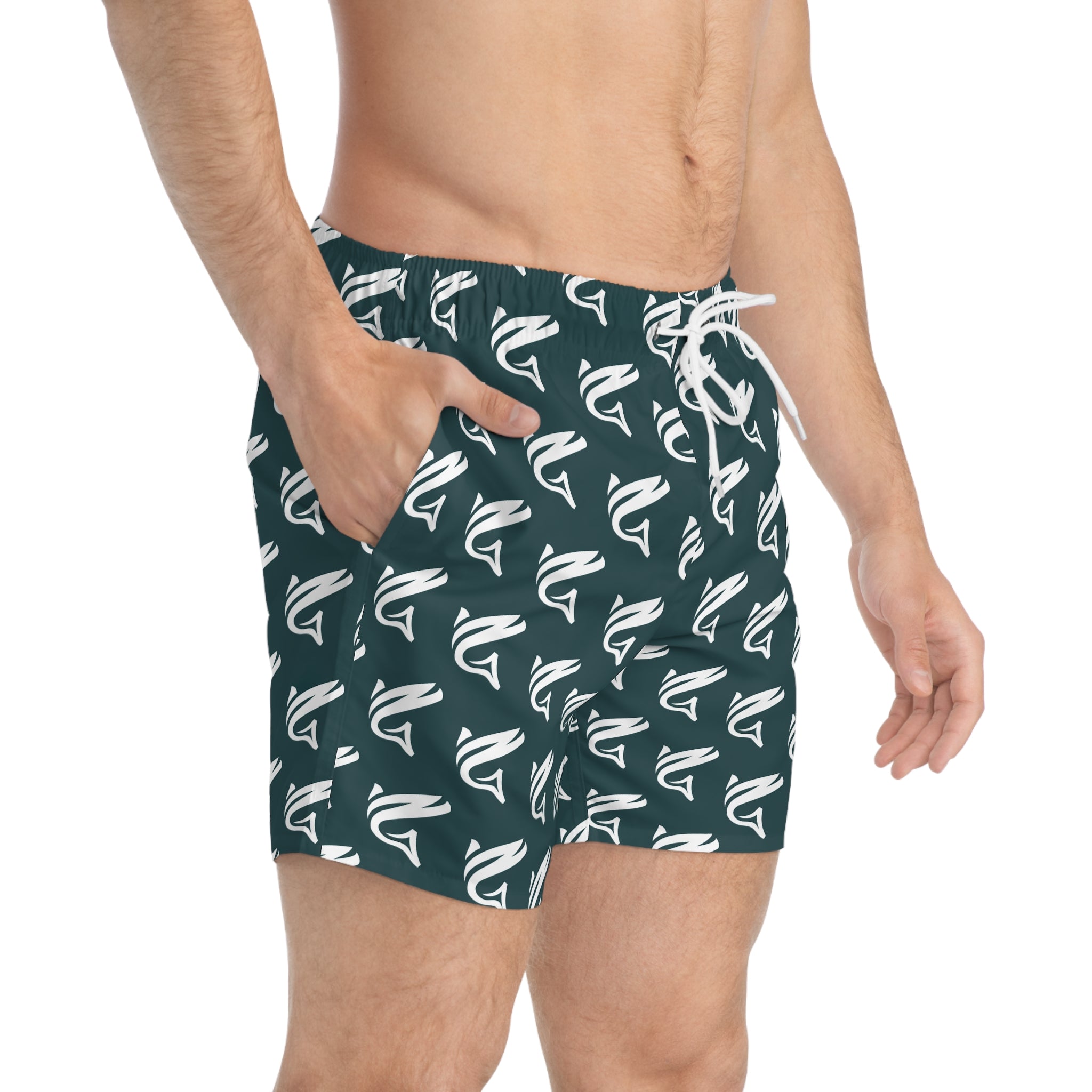 Kuda Pattern Swim Trunks