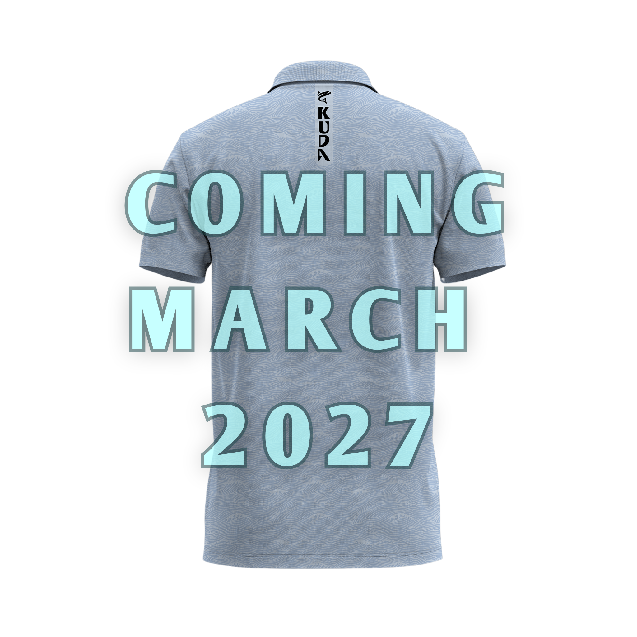 Kuda Golf Coastal Waves Premium Golf Polo Back