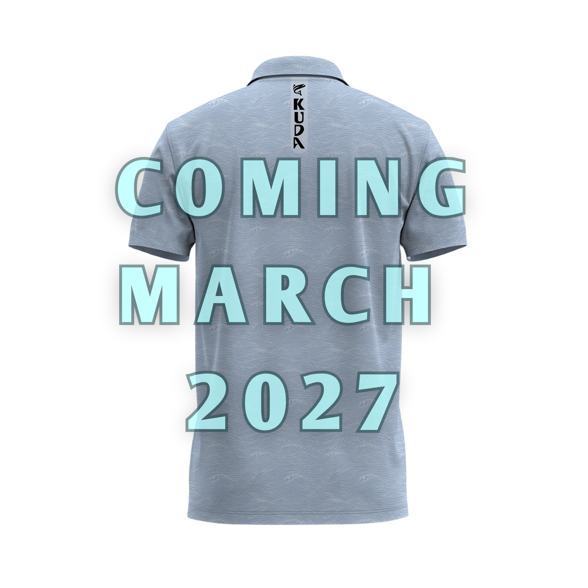 Kuda Golf Coastal Waves Premium Golf Polo Back
